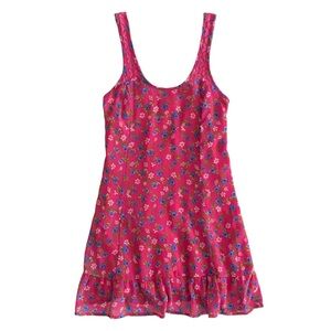 Abercrombie Kids Spring Summer Floral Sleeveless Pink Tank Dress Girl's Size S